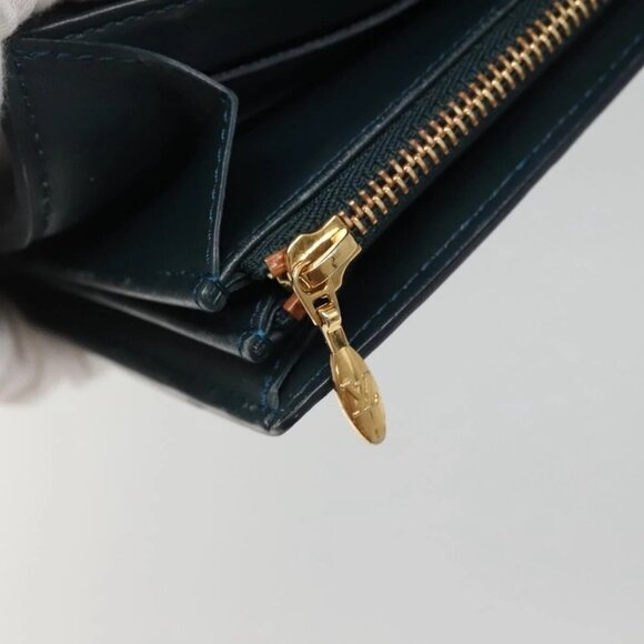 LOUIS VUITTON Vernis Portefeiulle Sarah Long Wallet Bluenuit M93667 Auth 141587 - Picture 9 of 16